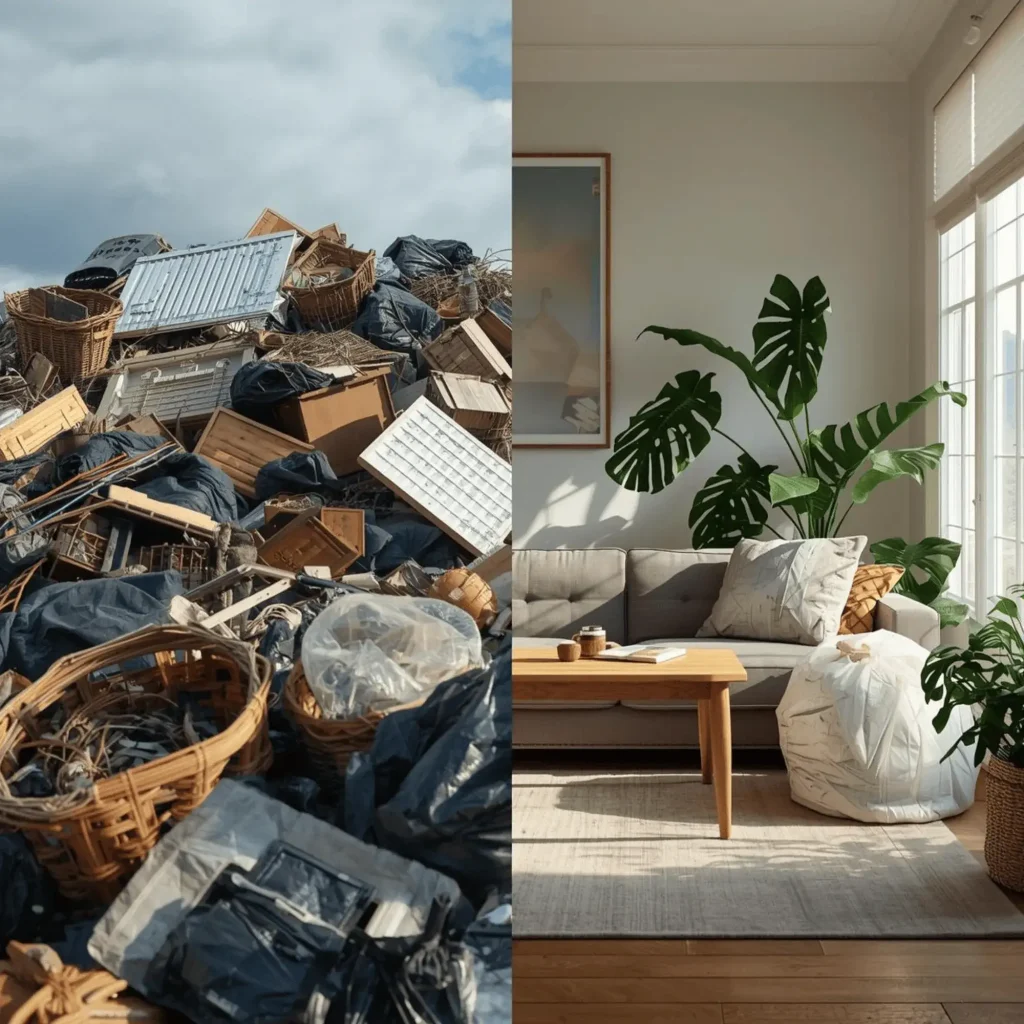 Environmental impact comparison traditional furniture waste versus sustainable DIY eco-friendly decor recycled materials