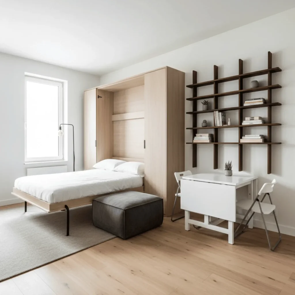 Multifunctional furniture aesthetic home decor for small apartment spaces and rentals