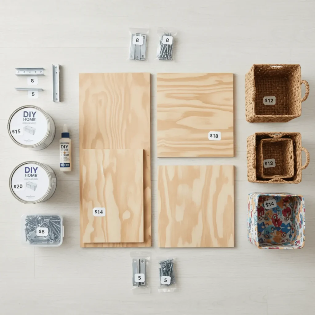 Affordable materials for budget-friendly DIY storage solutions under $100